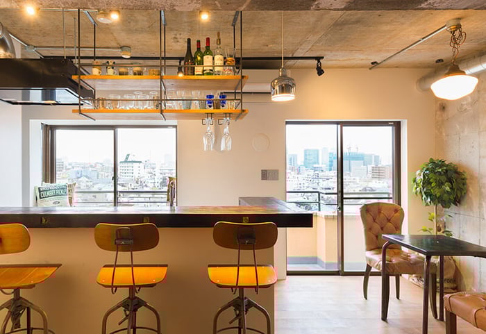 インダストリアル風のLDK