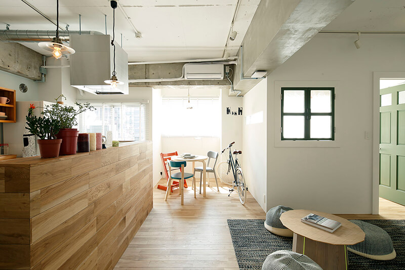 リノベーションされたLDK